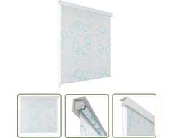 vidaXL Badkamerspiegel - Douchegordijn - Rolgordijn voor douche 100x240 cm bubbel - Badkameraccessoires - Bubbeldesign - Waterdicht
