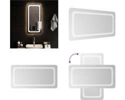 vidaXL Badkamerspiegel LED 40x80 cm - LED-badkamerspiegel - LED-badkamerspiegels - Badkamerspiegel - Spiegel