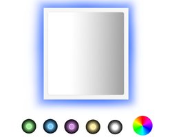 vidaXL - Badkamerspiegel - LED - 40x8,5x37 - cm - acryl - wit