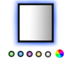 vidaXL - Badkamerspiegel - LED - 40x8,5x37 - cm - acryl - zwart