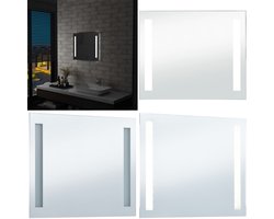 vidaXL Badkamerspiegel LED 60x50 cm - Badkamerspiegel - Badkamerspiegels - Make-upspiegel - Make-upspiegels