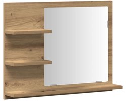 vidaXL - Badkamerspiegelkast - 60x10,5x45 - cm - artisanaal - eikenkleurig