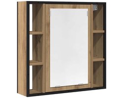 vidaXL - Badkamerspiegelkast - 60x16x60 - cm - spaanplaat - ambachtelijk