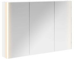 vidaXL - Badkamerspiegelkast - voor - Wit - 103,5 - x - 15,5 - x - 70 - cm - Bewerkt - hout