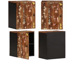 vidaXL Badkamerwandkast 38x33x48 cm massief recycled hout - Badkamerwandkast - Badkamerwandkasten - Kast - Badkamerkast