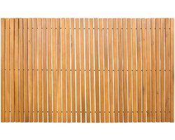 vidaXL - Badmat - Bruin - 100 - x - 60 - cm - Massief - Acacia - Hout