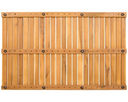 vidaXL - Badmat - Effen - Bruin - 80 - x - 50 - cm - Hout