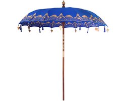 vidaXL - Balinese - Parasol - Blauw - 215 - x - 215 - x - 260 - cm - Katoen