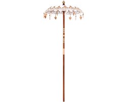 vidaXL - Balinese - Parasol - Crème - 125 - x - 125 - x - 260 - cm - Katoen