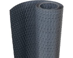 vidaXL - Balkonscherm - 300x100 - cm - poly - rattan - antracietkleurig