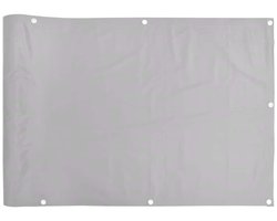 vidaXL - Balkonscherm - 300x75 - cm - PVC - grijs