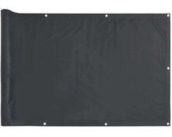 vidaXL - Balkonscherm - 600x75 - cm - PVC - antracietkleurig