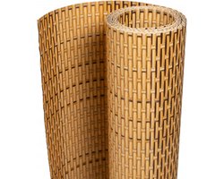 vidaXL - Balkonscherm - 600x90 - cm - poly - rattan - lichtbruin