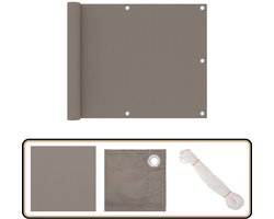 vidaXL Balkonscherm - 75x600 cm - Oxford stof - Taupe Balkonscherm - Windscherm - Privacy Screen - Terrasdecoratie - Tuinaccessoires