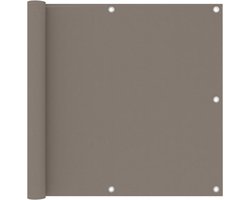 vidaXL - Balkonscherm - 90x600 - cm - oxford - stof - taupe