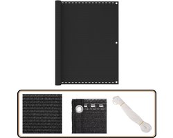 vidaXL Balkonscherm HDPE 120x500 cm - Antraciet Balkonscherm - Privacy Screen - Balkondecoratie - Buitenleven - Tuinaccessoires