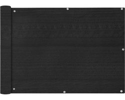 vidaXL - Balkonscherm - HDPE - 75x400 - cm - antraciet
