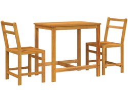 vidaXL Balkonset - Balkonsets - Bistroset - Loungeset - 3-delige Balkonset massief acaciahout