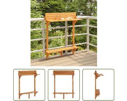 vidaXL Balkontafel - Houten Bartafel - Balkonbartafel 90x37x122,5 cm massief acaciahout - Acacia Hout - Buitentafel - Terras Meubilair