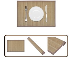 vidaXL Bamboe Placemats - Set van 6 - 30x45 cm Placemat - Placemats - Tafelplacemat - Tafelplacemats