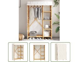 vidaXL Bamboekast - Kledingkast - Kledingkast 110x45x170 cm bamboe - Opbergkast - Kledingopbergers - Kamermeubilair