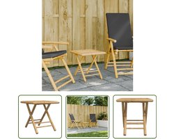 vidaXL Bamboetafel - Tuin Tafel - Tuintafel inklapbaar 45x45x45 cm bamboe - Buitentafel - Klaptafel - Patio Set