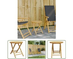 vidaXL Bamboetafel - Tuin Tafel - Tuintafel inklapbaar Ø 45x45 cm bamboe - Klaptafel - Buitentafel - Teras Tafel
