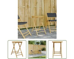 vidaXL Bamboetafel - Tuin Tafel - Tuintafel inklapbaar Ø 55x75 cm bamboe - Klaptafel - Buitentafel - Balkontafel