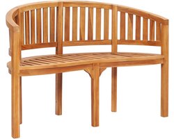 vidaXL - Bananenbank - 120 - cm - massief - teakhout