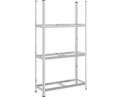 vidaXL Bandenrek - 3-laags - 110x40x200 cm - Staal Bandenrek - Bandenopslag - Garage Organisatie - Werkplaats Accessoires - Industriele Opslag