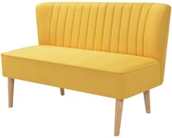 vidaXL - Bank - 117x55,5x77 - cm - stof - geel