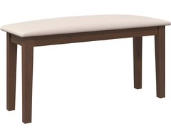 vidaXL - Bank - 90 - cm - massief - hout - rubber - bruin