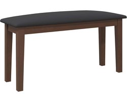 vidaXL - Bank - 90 - cm - massief - hout - rubber - bruin