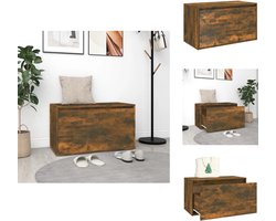 vidaXL Bank - Banken - Bankje - Halbank - Halbankje 80x40x45 cm bewerkt hout gerookt eikenkleurig