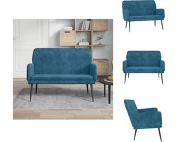 vidaXL Bank - Banken - Zitbank - Halbank - Bankje 108x79x79 cm fluweel blauw