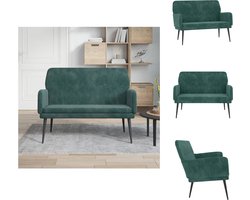 vidaXL Bank - Banken - Zitbank - Halbank - Bankje 108x79x79 cm fluweel donkergroen