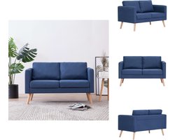 vidaXL Bank - Banken - Zitbank - Zitbanken - Tweezitsbank stof blauw