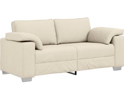 vidaXL - Bank - Beige - 180 - x - 80 - x - 82 - cm - Linnenmix - Stoffen