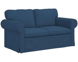 vidaXL - Bank - Blauw - 155 - x - 82 - x - 80 - cm - Stof