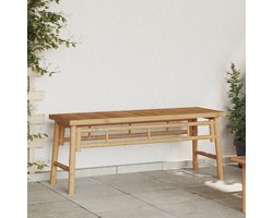 vidaXL - Bank - Bruin - 110 - x - 38 - x - 45 - cm - Bamboe