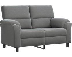 vidaXL - Bank - Donkergrijs - 154 - x - 85 - x - 93 - cm - fluweel