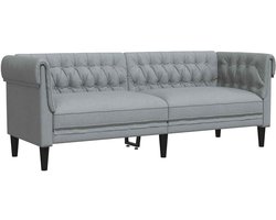 vidaXL - Bank - Lichtgrijs - 201,5 - x - 74,5 - x - 74,5 - cm - Polyester