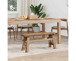 vidaXL - Bank - Naturel - 100 - x - 29 - x - 43,5 - cm - Massief - Teakhout