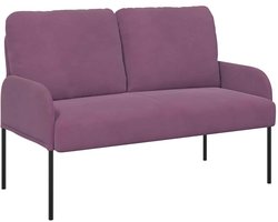 vidaXL - Banken - met - kussen - 110cm - Paars - Multiplex