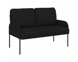 vidaXL - Banken - met - kussen - 110cm - Zwart - Multiplex