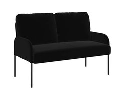 vidaXL - Banken - met - kussen - 110cm - Zwart - Multiplex