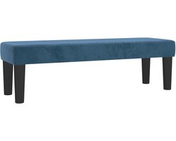 vidaXL - Bankje - 100x30x30 - cm - fluweel - donkerblauw
