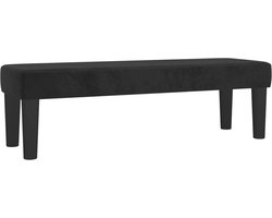 vidaXL - Bankje - 100x30x30 - cm - fluweel - zwart