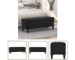 vidaXL - Bankje - 100x35x41 - cm - fluweel - zwart