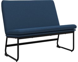 vidaXL - Bankje - 100x75x76 - cm - stof - blauw